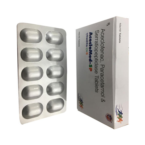 ACECLOFENAC 100 MG + PARACETAMOL 325 MG + SERRA 15 MG TABLETS