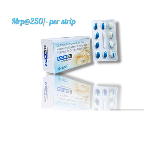 Calcitriol 0.25 mcg + Calcium Carbonate 500 mg + Zinc 7.5 mg + Magnesium 50 mg + Vitamin K2-7 45 mcg
