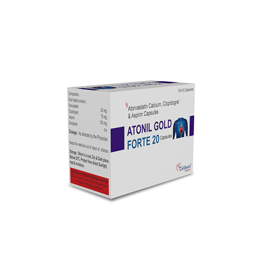 Atorvastatin Calcium 20Mg + Clopidogrel  75Mg + Aspirin 150Mg  Capsules