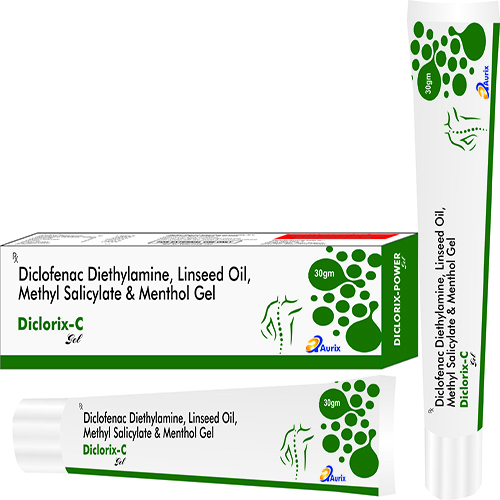 Diclofenac 1%+Linseed oil 3%+Menthol 0.5%+Methyl salicylate 10% Gel