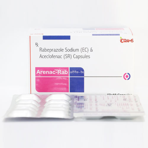 Aceclofenac 20 mg + Rabeprazole 200 mg CAPSULES