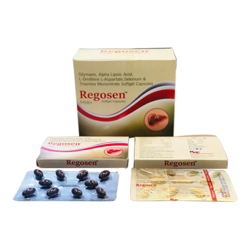 Silymarin + Alpha Lipoic Acid + L-Ornithine + Thiamine Mononitrate Softgel Capsules