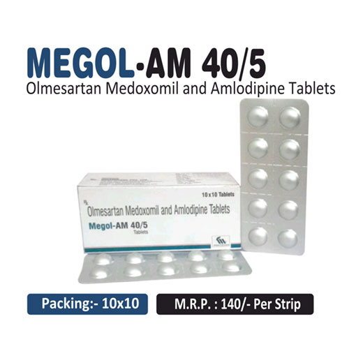 Olmesartan Medoxomil 40mg + Amlodipine 5mg Tablets
