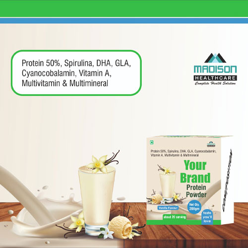 Protein 50% + Spirulina + DHA + GLA + Cyanocobalamin Protien Powder
