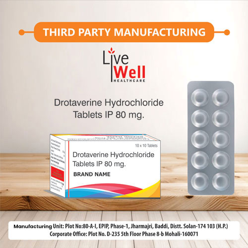 Drotaverine 80mg Tablets IP