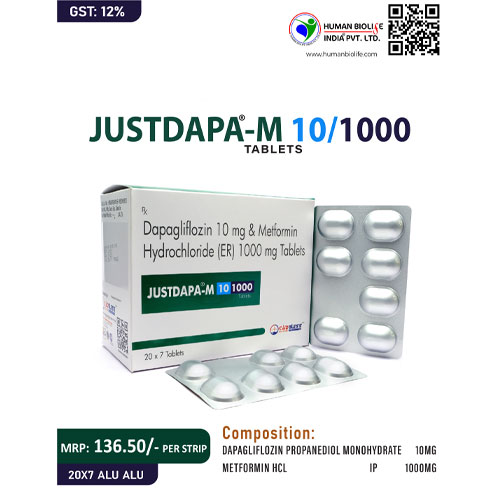 JUSTDAPA-M 10/1000 Tablets