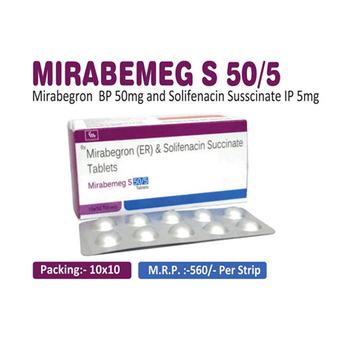 MIRABEGRON 50 MG + SOLIFINACIN SUCCINATE 5 MG TABLETS