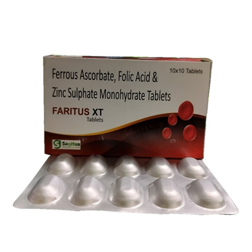 FERROUS ASCORBATE + FOLIC ACID + ZINC SULPHATE MONOHYDRATESTABLETS