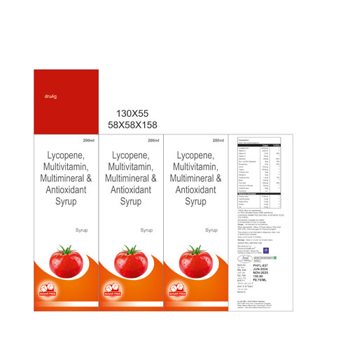 Green Tea + Lycopene + Vitamins + Mineral Syrup