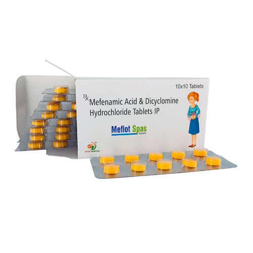 Mefenamic 250Mg + Dicyclomine 10Mg  Tablets