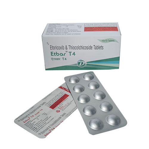 Etorocoxib 60mg + Thiocolchicoside 4mg Tablets