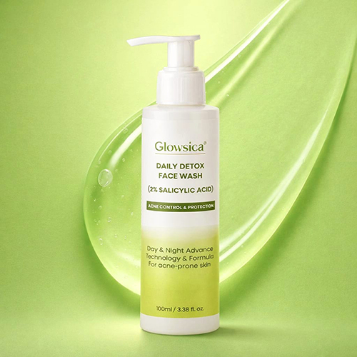 Glowsica Daily Detox Face Wash contains 2% Salicylic Acid 100 ml