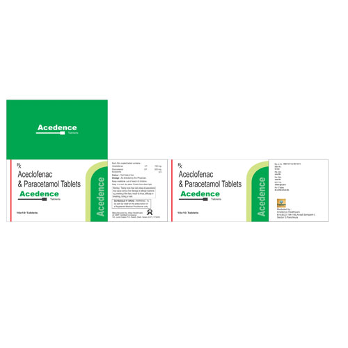Aceclofenac + Paracetamol Tablets