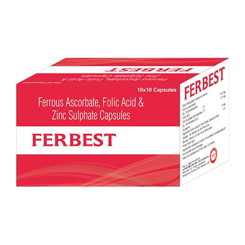 FERROUS ASCORBATE, FOLIC ACID, ZINC SULPHATE  Capsules