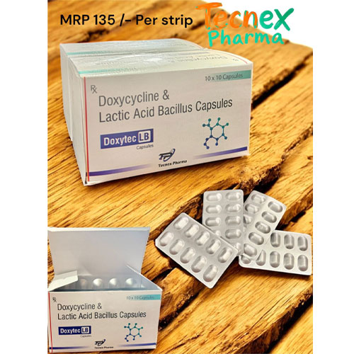 Doxycycline 100mg + Lactic Acid Bacillus 250 Billion Capsules