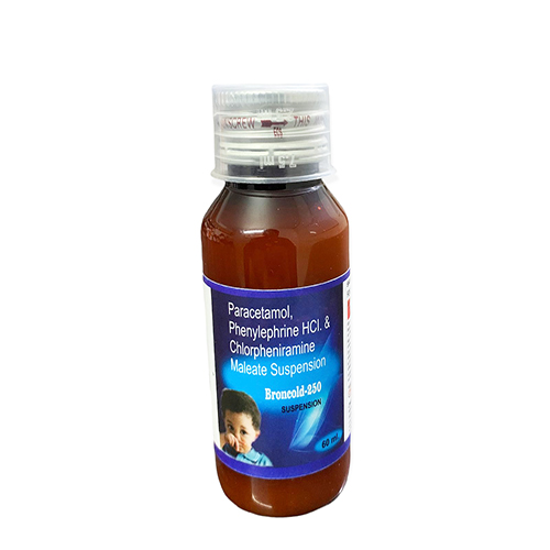 Paracetamol+Phenyephrine hydrochloride+ Chlorpheniramine Maleate Oral suspension (250mg+5mg+2mg) 