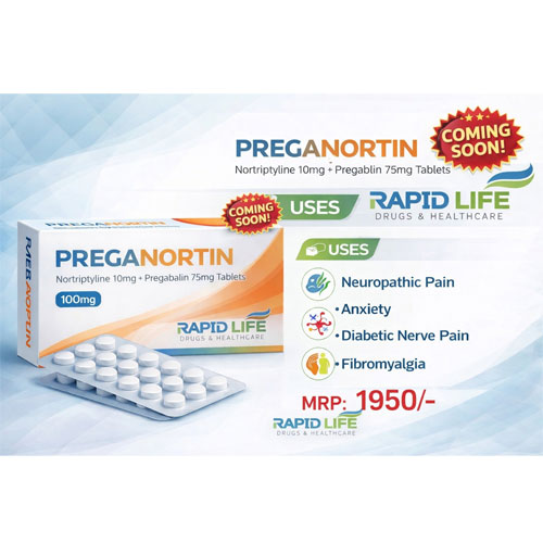 Nortriptyline 10mg + Pregabalin 75mg Tablets