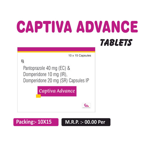 Pantoprazole 40mg + domperidone IR 10mg + domperidone SR 20mg Capsules