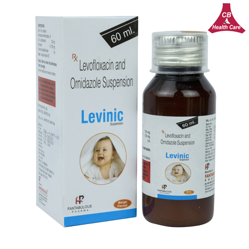 Levofloxacin 125 mg + Ornidazole 125 mg Suspension 