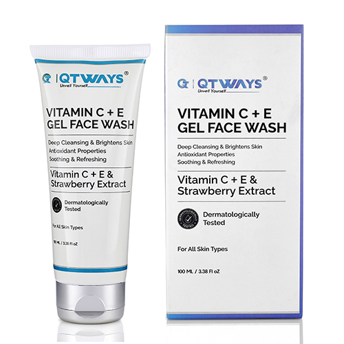 QTWAYS Vitamin C + E Gel Face Wash