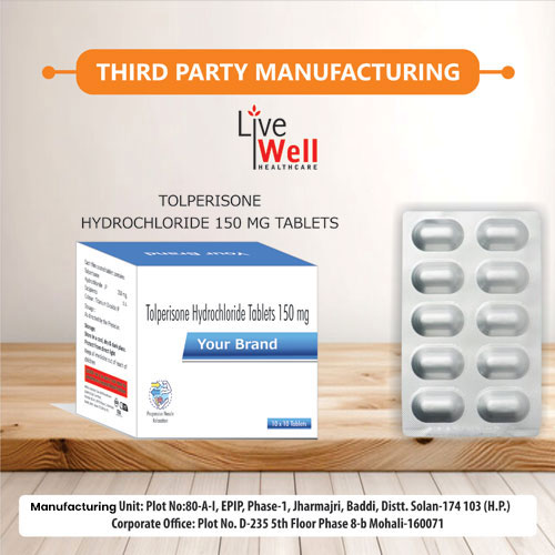 Tolperisone Hydrochloride 50mg/100mg/150mg Tablets