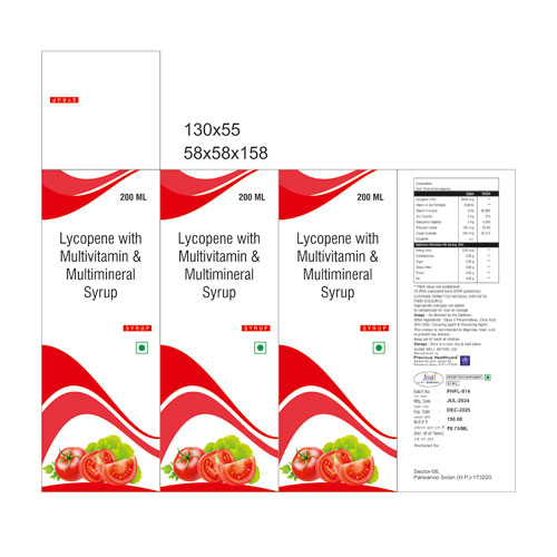 Lycopene + Lutein + Multivitamin+ Multimineral + Amino Acids Syrup