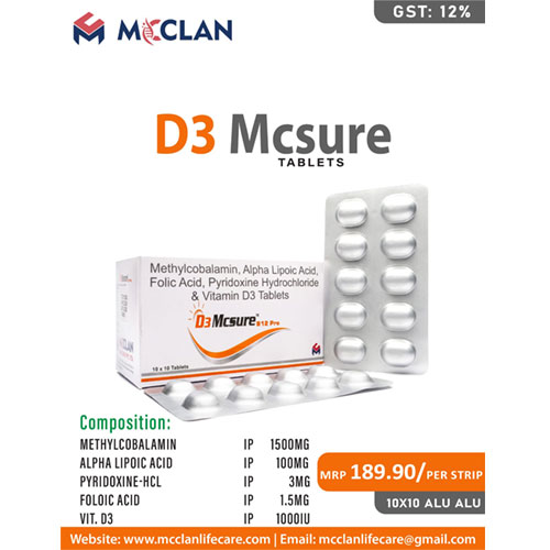 D3 MCSURE-B12 PRO Tablets