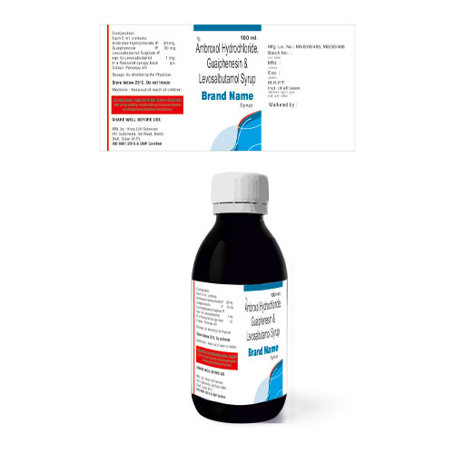 Ambroxol Hcl+ Guaiphensin+ Levosalbutamol Syrup