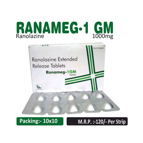 Ranolazine 1000mg Tablets