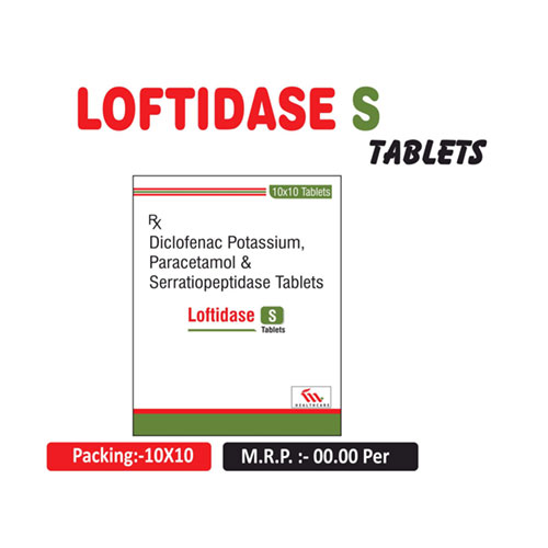 Diclofenac Pottassium 50 mg + Serratiopeptidase 10mg+ Paracetamol 375mg Tablets