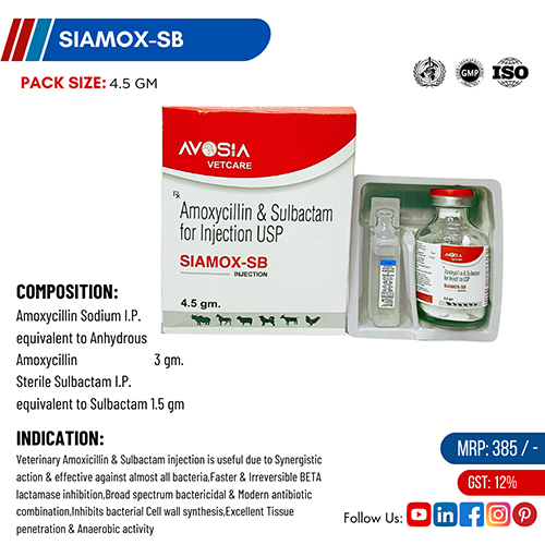 SIAMOX-SB 4.5GM Vet Injection