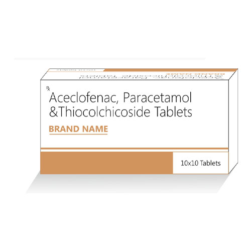 Aceclofenac + Paracetamol + Thiocolchicoside Tablets