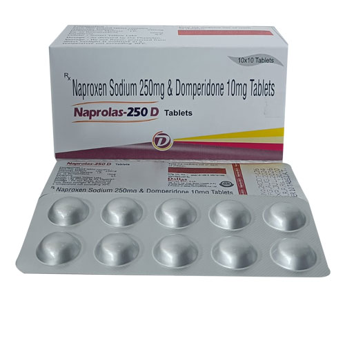 Naproxen Sodium 250mg + Domperidone Maleate 10mg Tablets