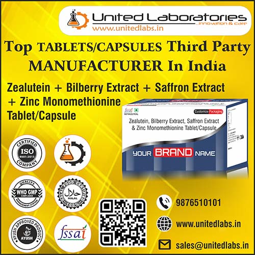 Zealutein + Bilberry Extract + Saffron Extract + Zinc Monomethionine Tablets / Capsules